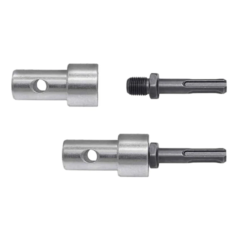 2 Slots Drill Bit Adapter SDS Shaft Arbor Connector For Earth Auger Head Tool