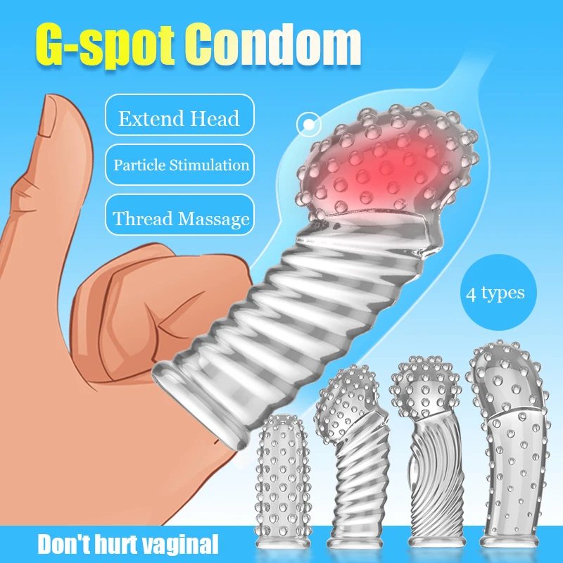 Reusable Finger Sleeve Condom With Spike Dotted Condoms For Men Sex Tools Vagina Stimulation Delay Ejaculation Sex Toys Shop