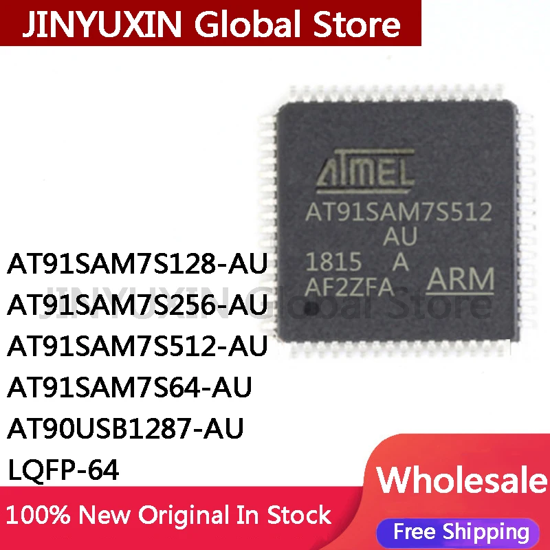 New AT90USB1287-AU AT91SAM7S64-AU AT91SAM7S128-AU AT91SAM7S256-AU AT91SAM7S512-AU AT90USB AT91SAM7S IC MCU Chip LQFP-64