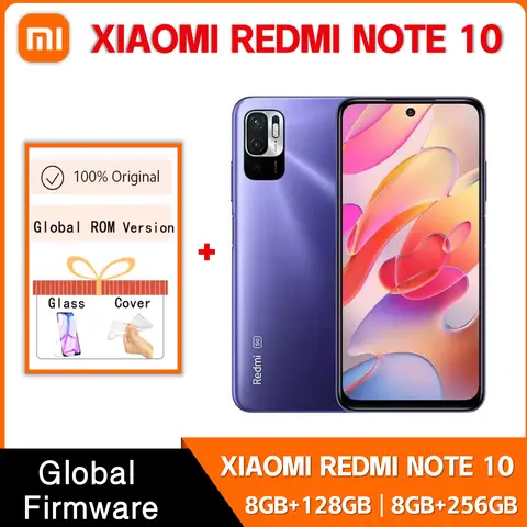 5G Smartphone Xiaomi Redmi Note 10 128GB 256GB 7nm Dimensity 700 6.5 Inch Display 48MP Camera 5000mAh Mobile Phones Global ROM