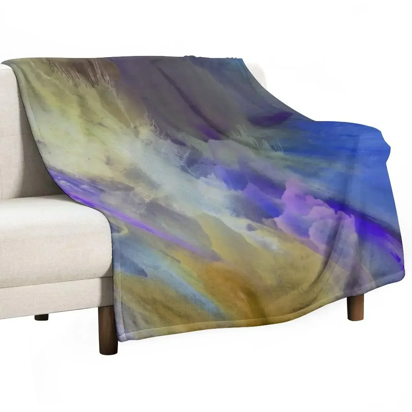 Parisian Garden In The Rain Abstract Watercolor Painting Throw Blanket Sofa Throw Luxury St Sleeping Bag Soft Blankets