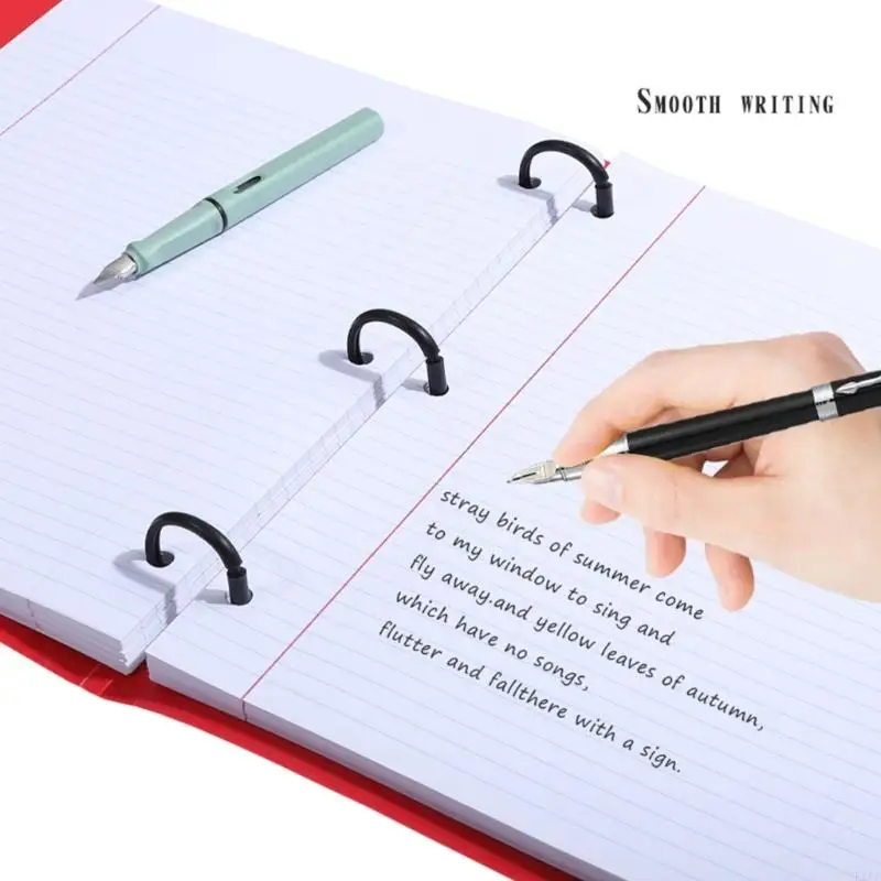 E1PF 3 Hole Lined Refill Paper 200 Sheets Paper Tear Resistant Wide Ruled Notebook