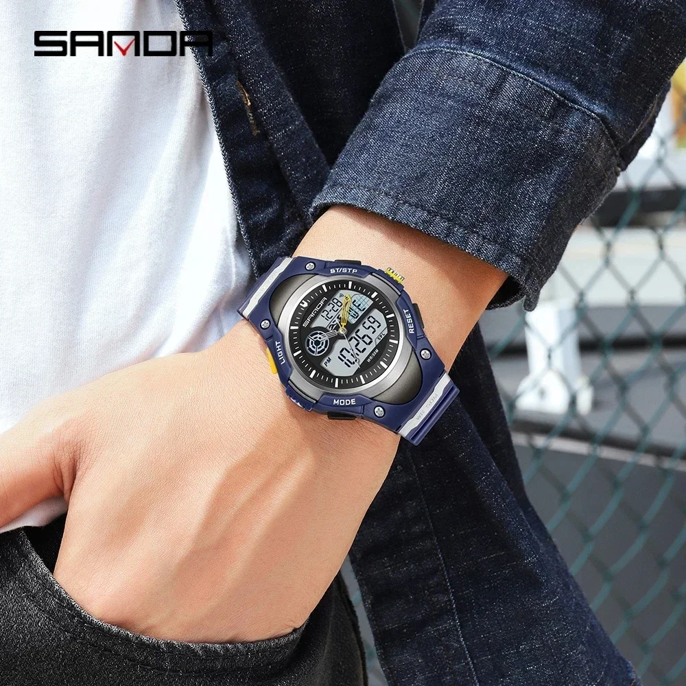 SANDA 3117 saati Brand Men Watches Military Sport Watches Waterproof Digital Watch Male Clock Watch Relogio Masculino erkek kol