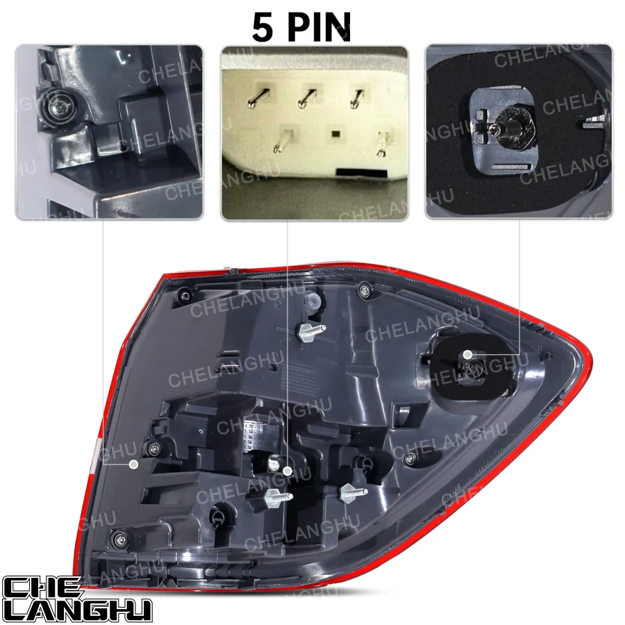 لبنز GLS X166 GLS 350d GLS400 GLS500 AMG GLS 63 2015 2016 2017 2018 2019 سيارة LED الجانب الخارجي الذيل ضوء الخلفية وقف مصباح