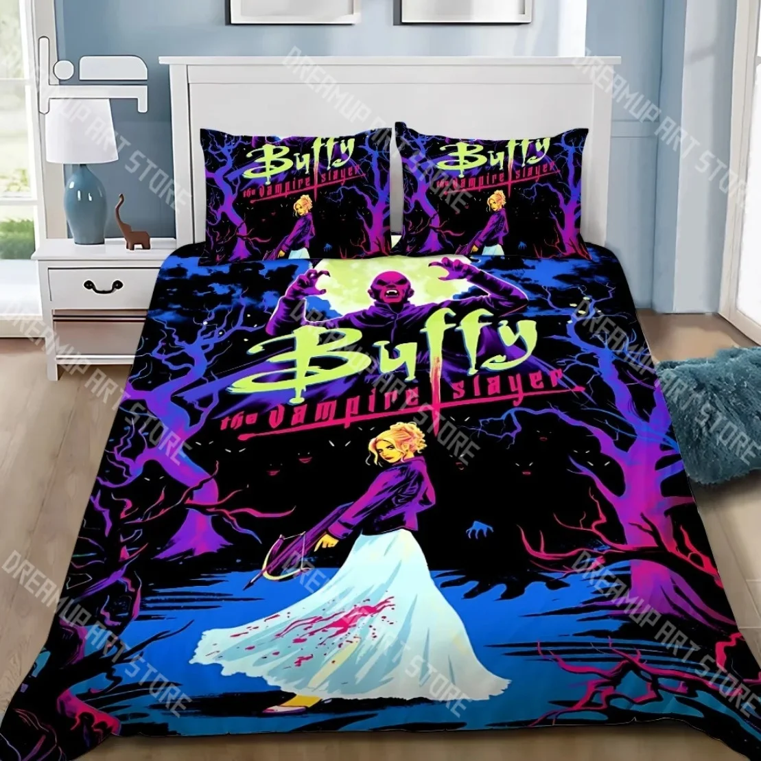 3D Printed Buffy the Vampire Slayer Bedding Set for Boys Girls Duvet Cover Pillowcase Twin Queen King Full Single Double Sizes