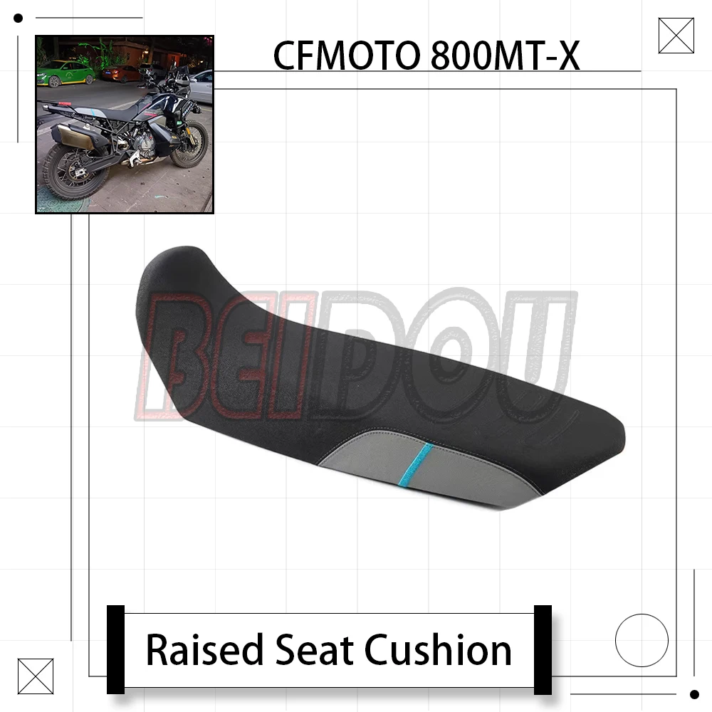 

For CFMOTO 800MT-X 800MTX 800 MTX Motorcycle Raised Seat Cushion Thickened Tension Seat Cushion Seat Assembly Increased By 15mm