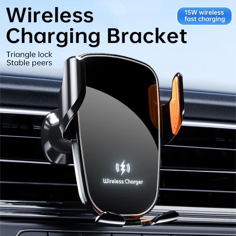 Antiderrapante carro carregador sem fio suporte do telefone suporte de ventilação de ar suporte de celular para iphone samsung xiaomi estação de carre