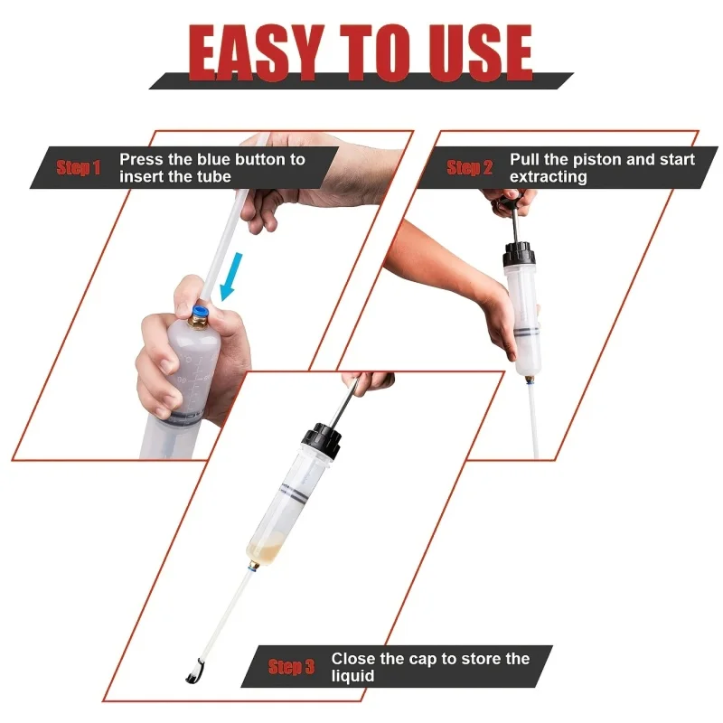 Estrattore di fluido di aspirazione del carburante da 200 cc Pompa di evacuazione del cambio dell'olio Pompa di aspirazione dell'olio per scatole di ingranaggi industriali ATV Attrezzature agricole per barche