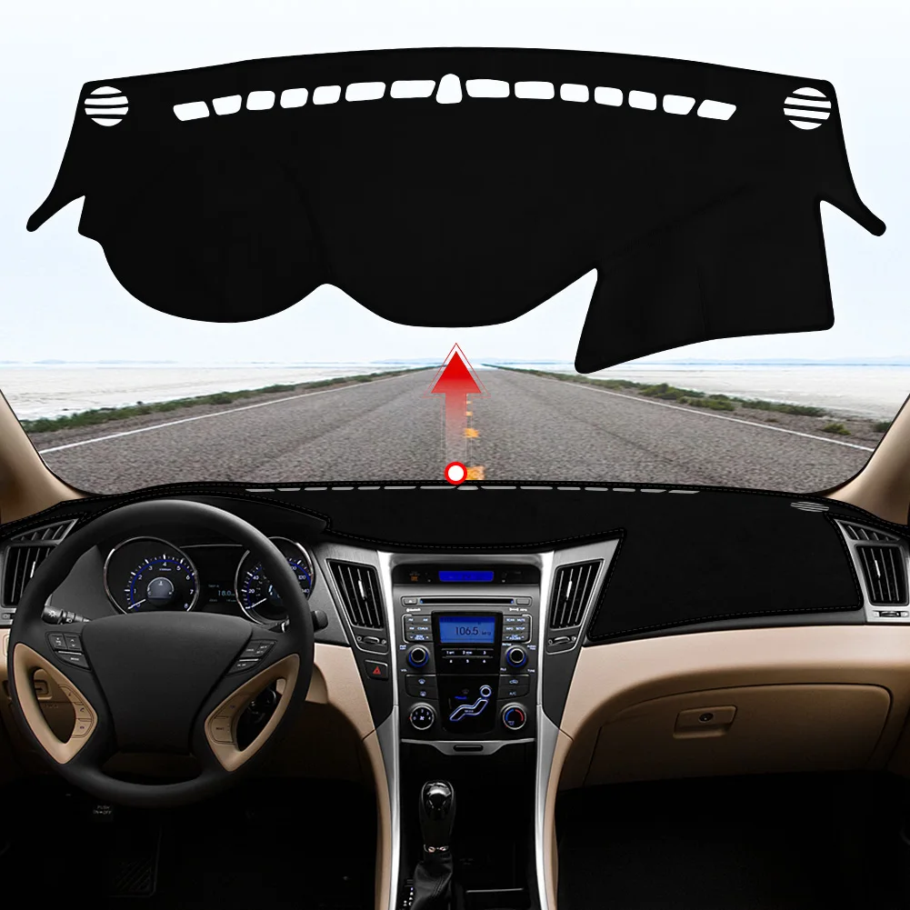 

For 2011 2012 2013 2014 Hyundai Sonata Car Accessories Dashboard Cover Mat Sun Shade Reflect Light Non-Slip Pad Instrument Pan