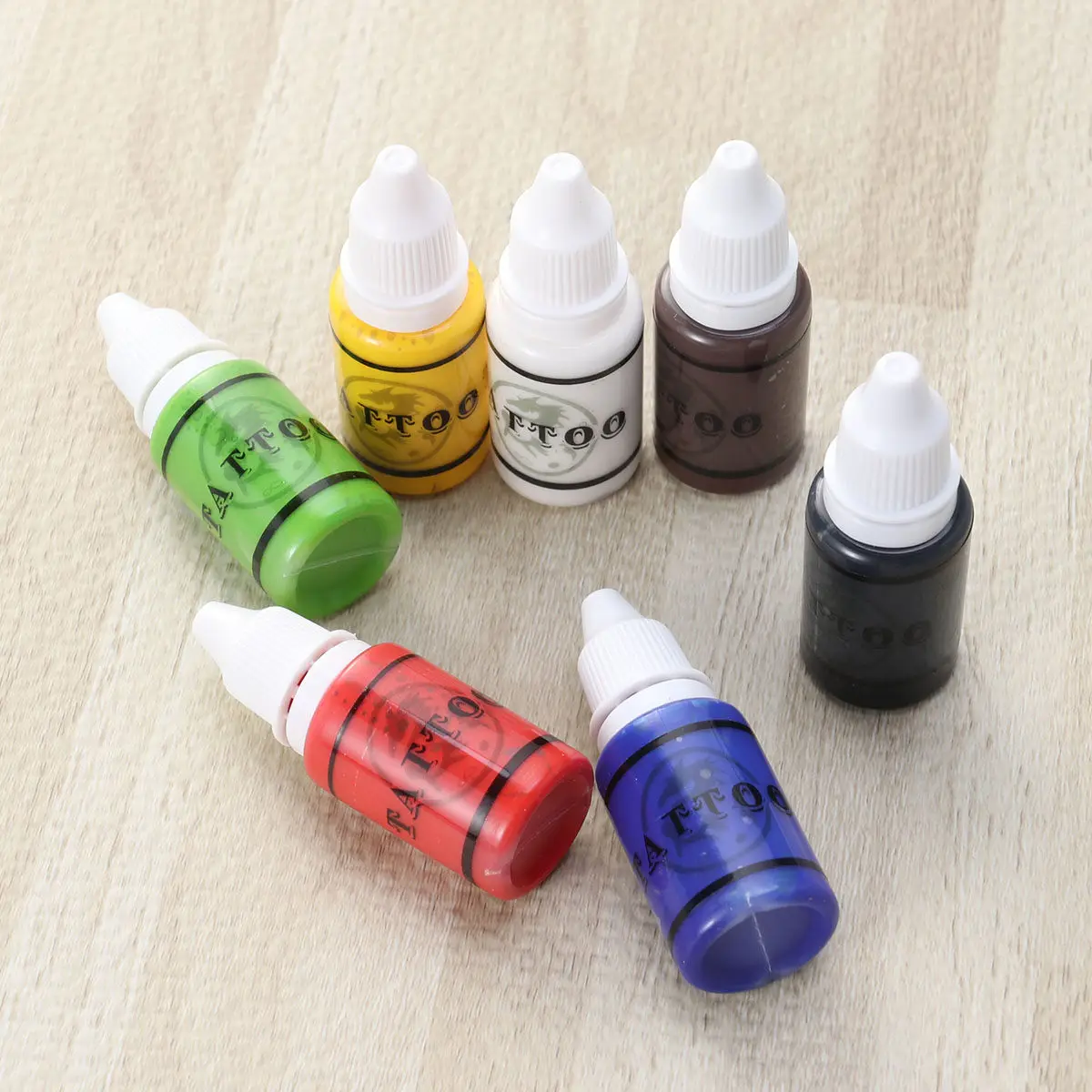 

7Pcs Ink Pigment Kit 15Ml Eyebrow Lip Eyeliner Microblading Color High Density Pigment