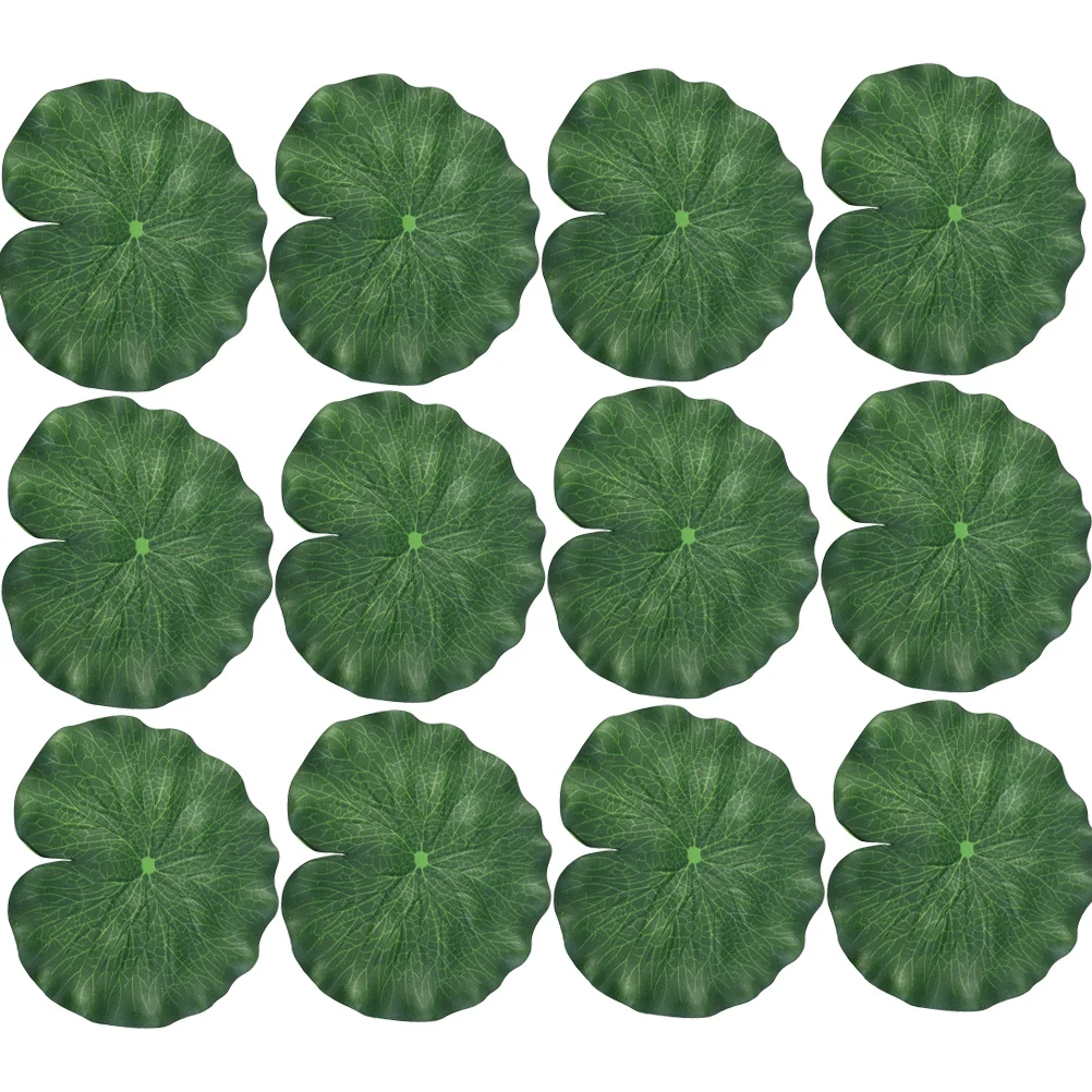 

Artificial Lotus Leaves EVA Floating Decorations for Fish Tank Pond Garden Home Wedding Party Photo Props Simulation Leaf