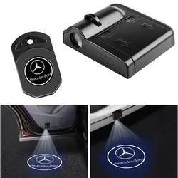 2/4PCS Car Door Logo Welcome Lamp Wireless Projector Light For Mercedes Benz AMG Smart Fortwo Class GLK GLA CLA GLB GLC W108