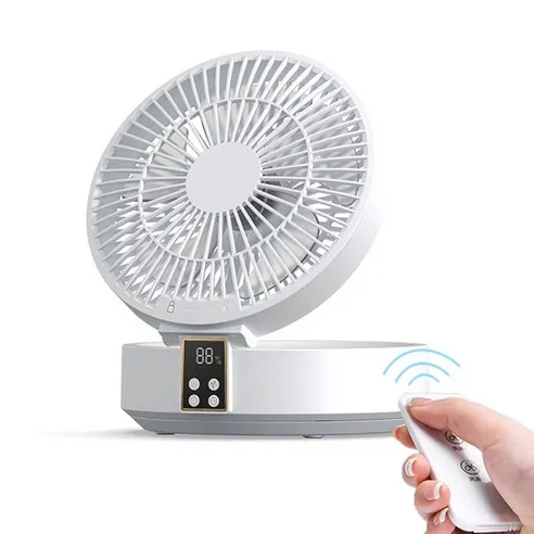 Ventilador dobrável sem fio montado na parede com circulador rumoroso de mesa