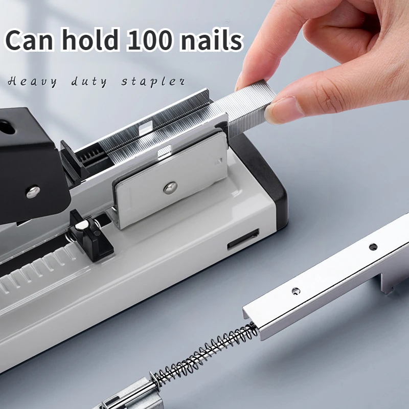 Large Capacity Paper Binding Stapler With Nails Heavy Duty Stapler Bookbinding Stapling Staples Hand Operated Stapler 100 Sheets