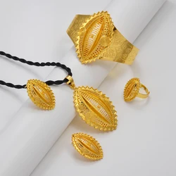 Anniyo Eritrean Ethiopian Ethnic Necklace Earrings Ring Bracelets Jewelry For Wedding Engagement Sets Africa Goods #155616B