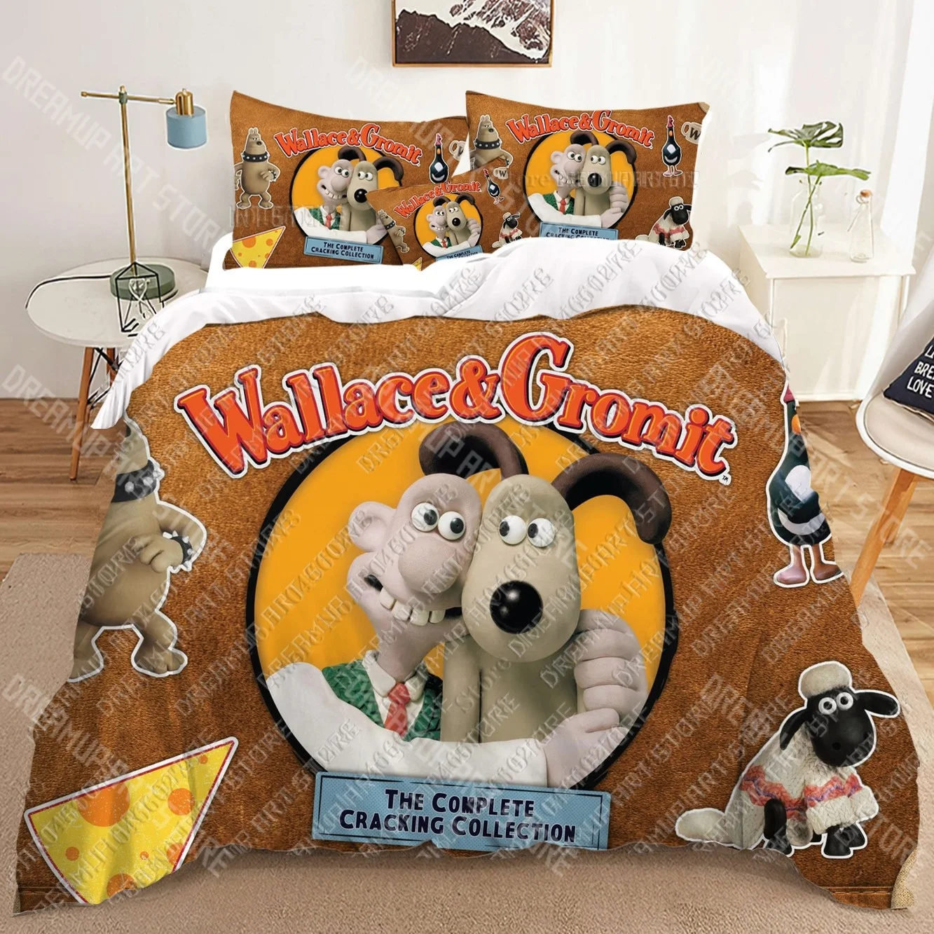 

Комплекты постельного белья Wallace & Gromit с 3D принтом, пододеяльник для взрослых, детское постельное одеяло, подарок на день рождения, дропшиппинг