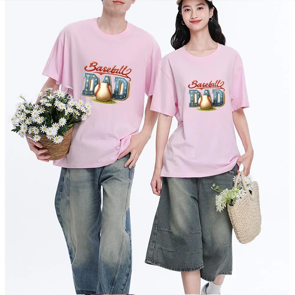 Baseball Dad Printed T Shirt Cotton S-3XL Personalized Custom Casual Short Sleeve Tee Unisex Fit Breathable Aesthetic Graphic To