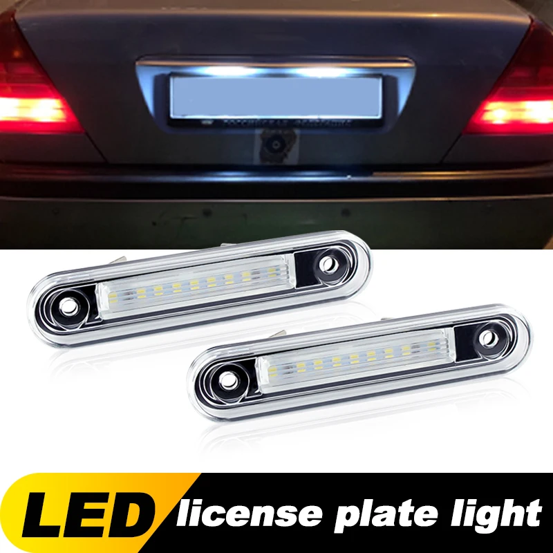 2Pcs Canbus LED Number License Plate Light Lamp For Mercedes Benz W124 E190 E200 E220 E300 W201 E200 E280 E300 E320 E500 W202