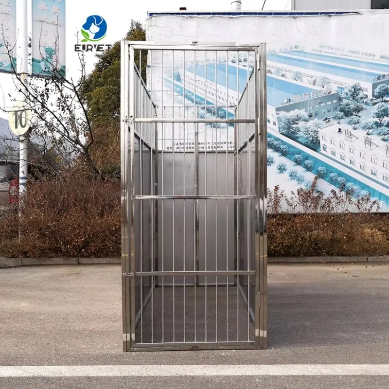وحدات بيت الكلب المنقولة الكبيرة الحيوان القط الكلب قفص الحيوانات الأليفة البيطرية الفولاذ المقاوم للصدأ قفص الحيوانات الأليفة للمعدات التجارية #5