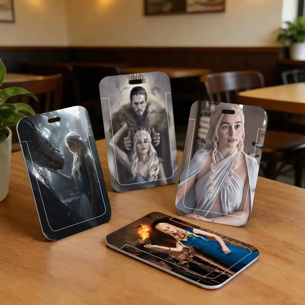 Movie -G-Game Of Thrones Dragon Mother ID Card Holder Neck Strap Pendant Door Badge Holder Lanyards Keychain Work Credential