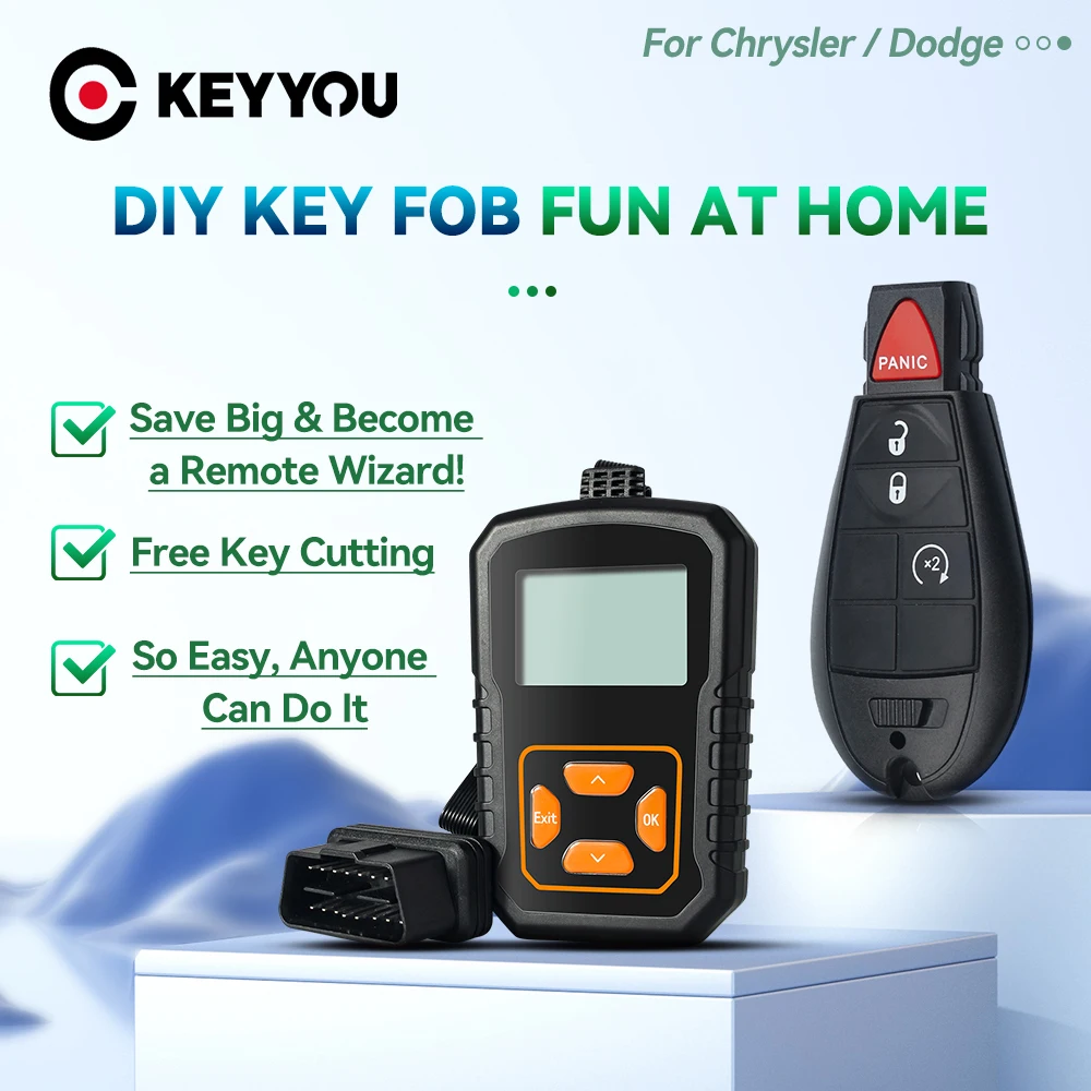 

OBD Programmer Program Tool 433Mhz For Dodge Caravan Chrysler Town Country Jeep Grand Cherokee M3N5WY783X DIY Remote Car Key