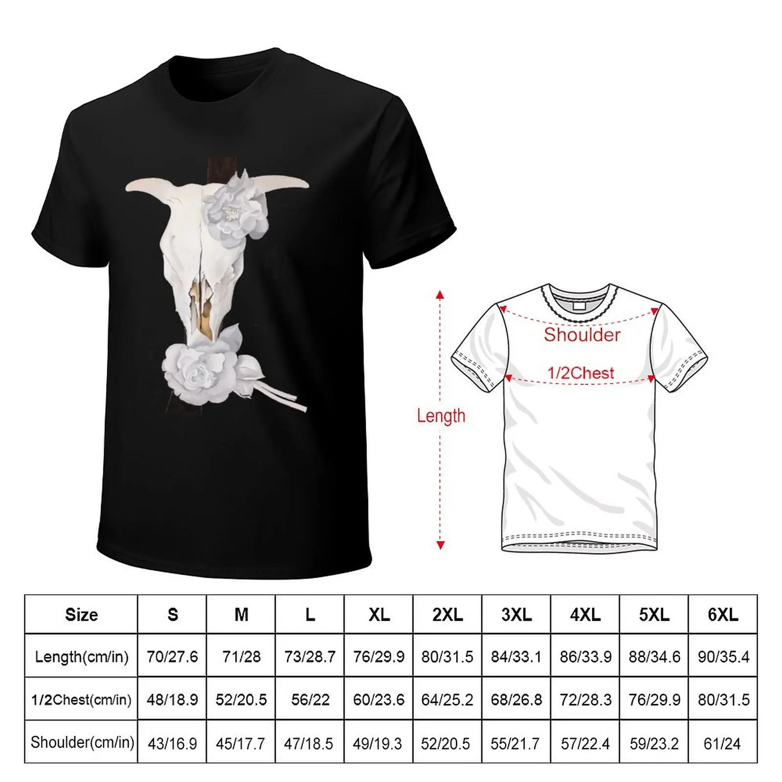 Cow's Skull - Georgia O Keeffe T-Shirt t shirt man casual T-Shirt