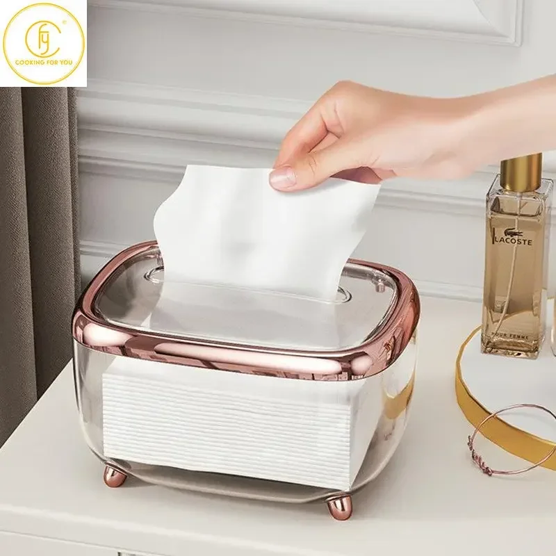 

Home Creative Seat Type Plastic Tissue Storage Box Household Desktop Living Room Sundries Storage Container Family Tissue Box