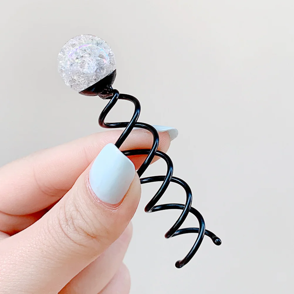 

3pcs U-shaped Hair Bun Clips Spiral Pins for Women Thick Hair Styling Hold Without Damage Suitable Daily Life School Party