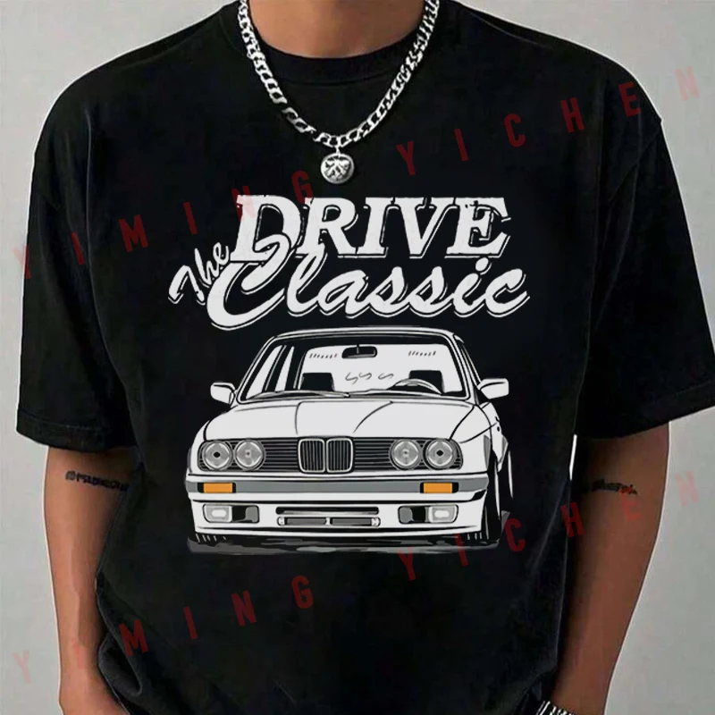 

Drive Classic Print T-Shirt Moto Riders Summer Men's Fashion Casual O-Neck Tops Tee 2026