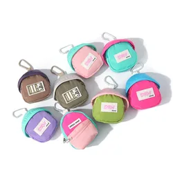 Cute Mini Coin Purse Pendant Macaron Color Storage Bag Key Chain Portable Backpack Hanging Bag Sports