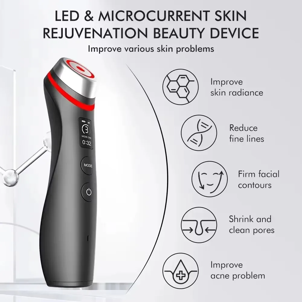 2025 NUEVA Age Booster Pro Home Skincare Anti-envejecimiento 5 colores Dispositivo de belleza Terapia de luz portátil Essentials Dispositivo de tratamiento del acné