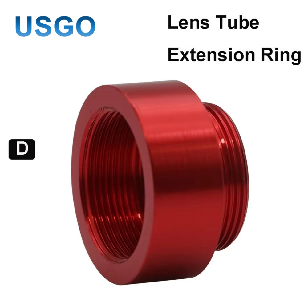 USGO أنبوب تمديد حلقة CO2 O.D.25mm عدسة أنبوب لعدسة D20 F63.5mm/127mm لآلة القطع بالليزر CO2 #6