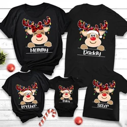 Santa's Favorite Boy Girl Deer Print Shirt Boys Girls Christmas Party Outfit Kids Winter Holiday Clothes Chold Raglan Sleeve Top