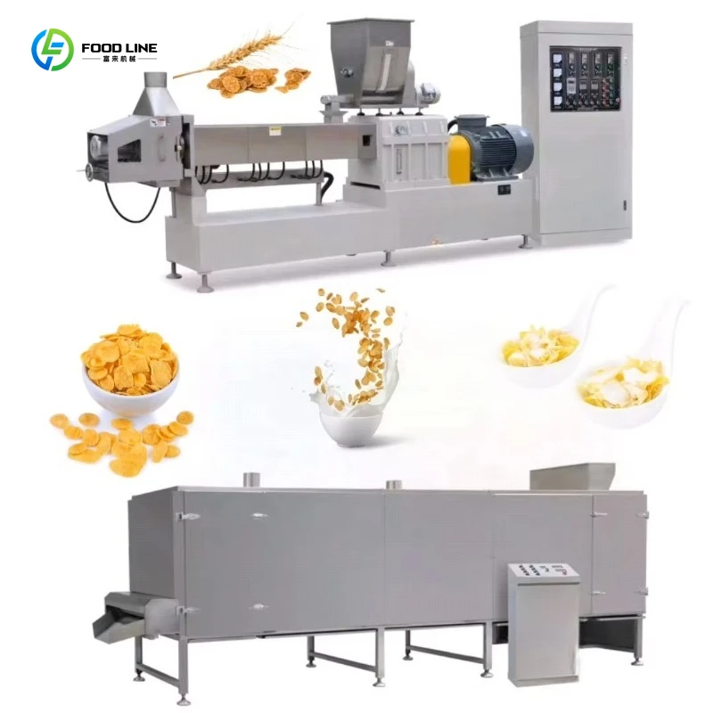 Customized Corn Flake Processing Line Corn Flexible Oatmeal  Flake Machine Production Line Corn Flake Breakfast Cereal Maker