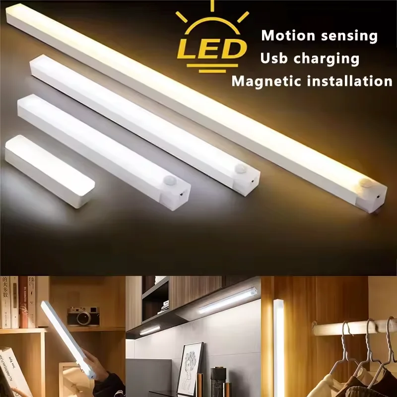 

LED Cupboard Light Wireless Magnetic Suction Strip Night Light 30/50cm For Corridors Bedrooms Kitchens Wine Cabinets Cabinets