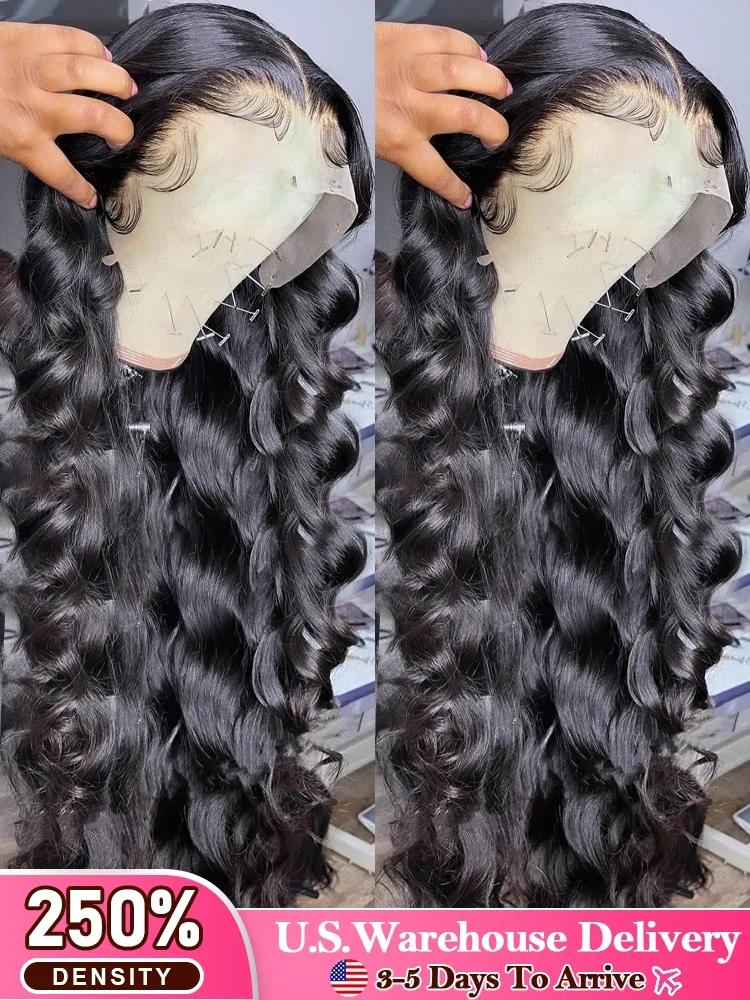 Brazilian 40 42 inch 250 Density Body Wave 13x4 Lace Front Human Hair Wigs For Women 5x5 Ready To Wear Glueless Lace Frontal Wig