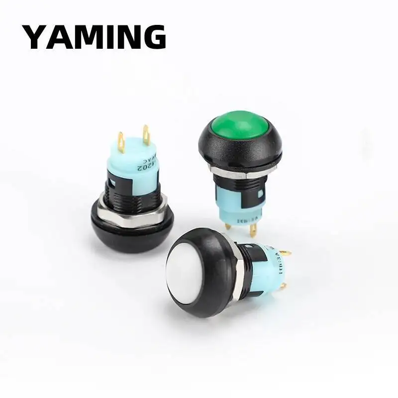 12 مللي متر مفتاح بـزر دفع صغير الذاتي قفل ثابت الإغلاق كبير الكرة رئيس مقاوم للماء جرس الباب التحكم في الوصول