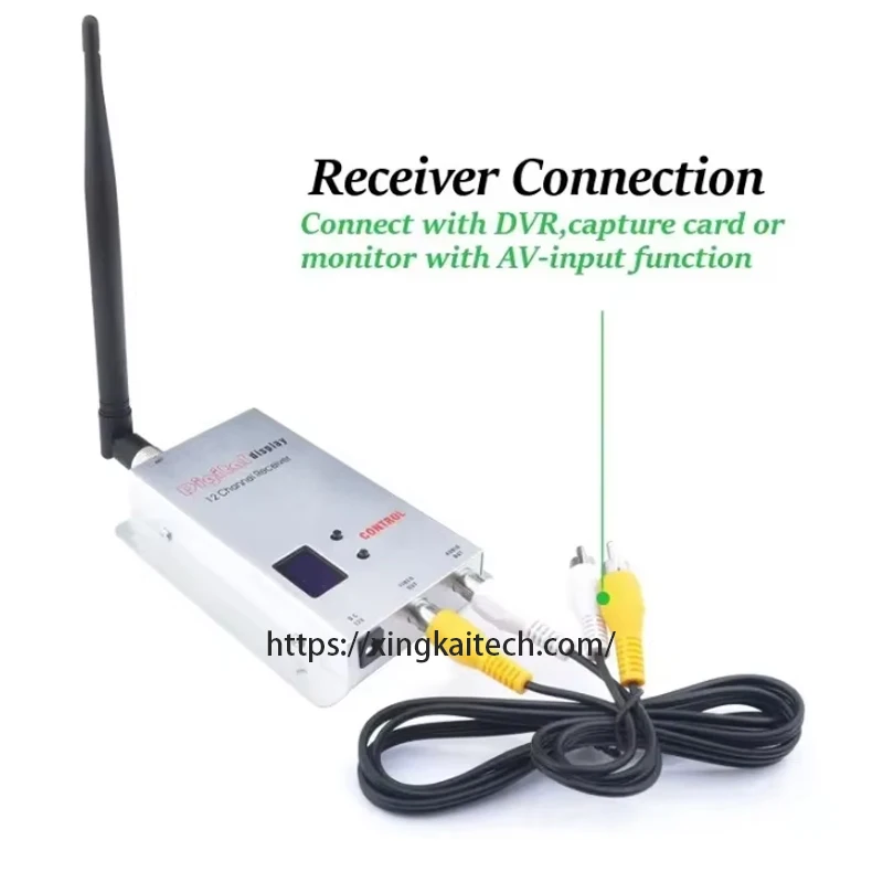 1.2G 1.5W 5W Transmitting Receiving Digital Display Receiver Signal Wireless Audio Video Transmitter Fpv Drone Accessories