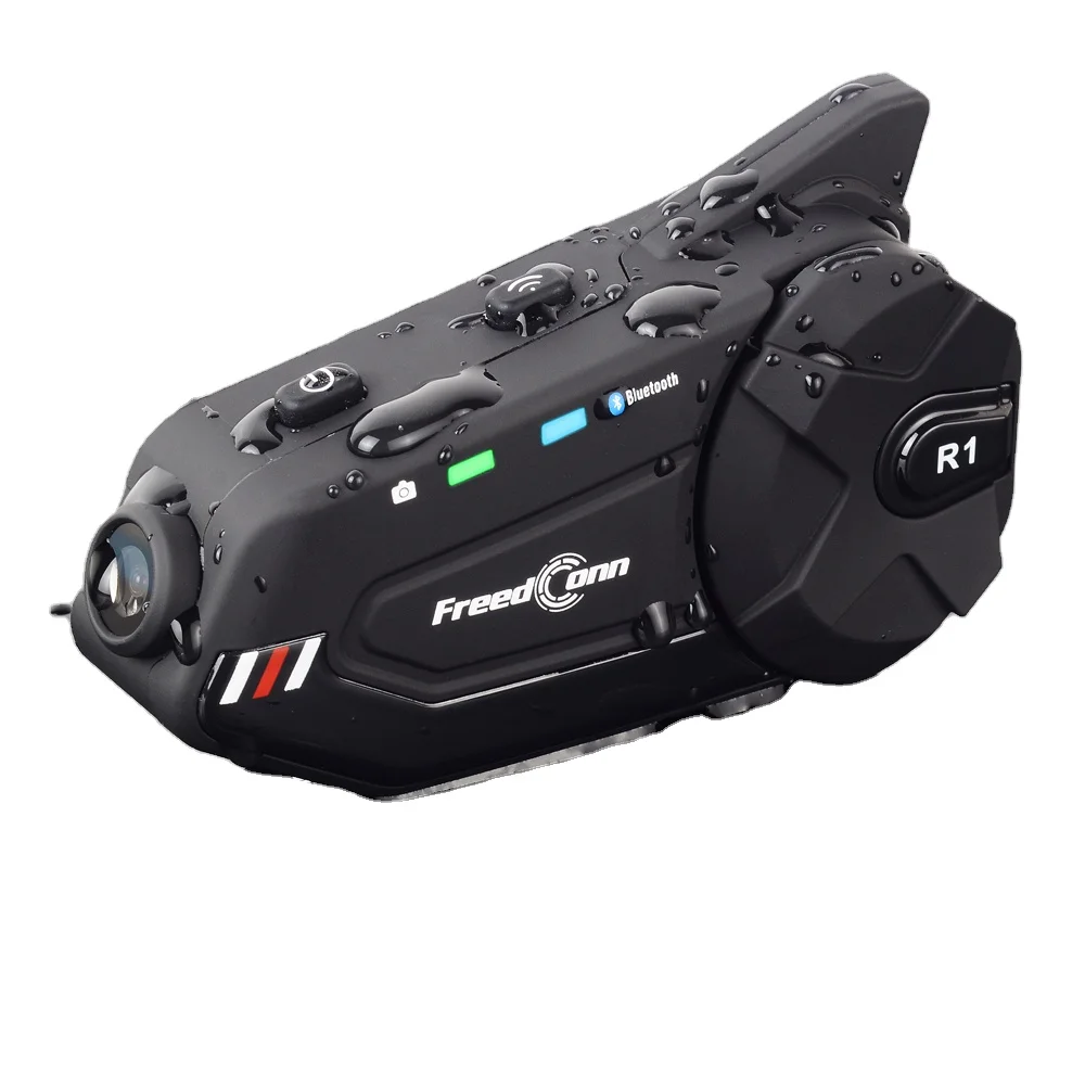 

Hot sell FreedConn R1 Plus Motorcycle Bluetooth Helmet Headset 1080P HD WiFi DVR Video Recorder Wireless Interphone for 6 Riders