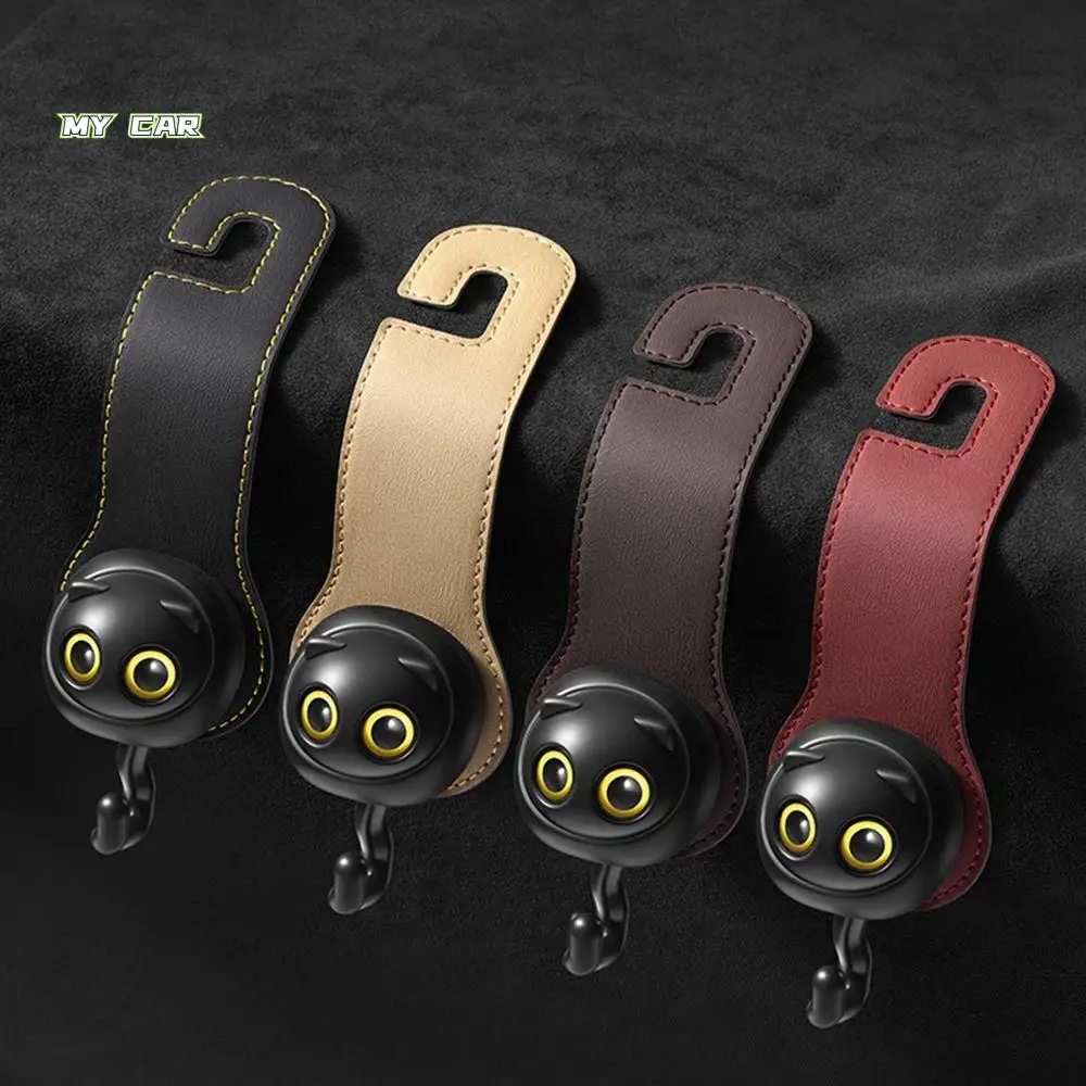

Blink Cat Car Back Seat Hook Car Hanging Hooks Hidden Car Seat Headrest Hooks Microfiber Leather ABS Car Interior Accessories