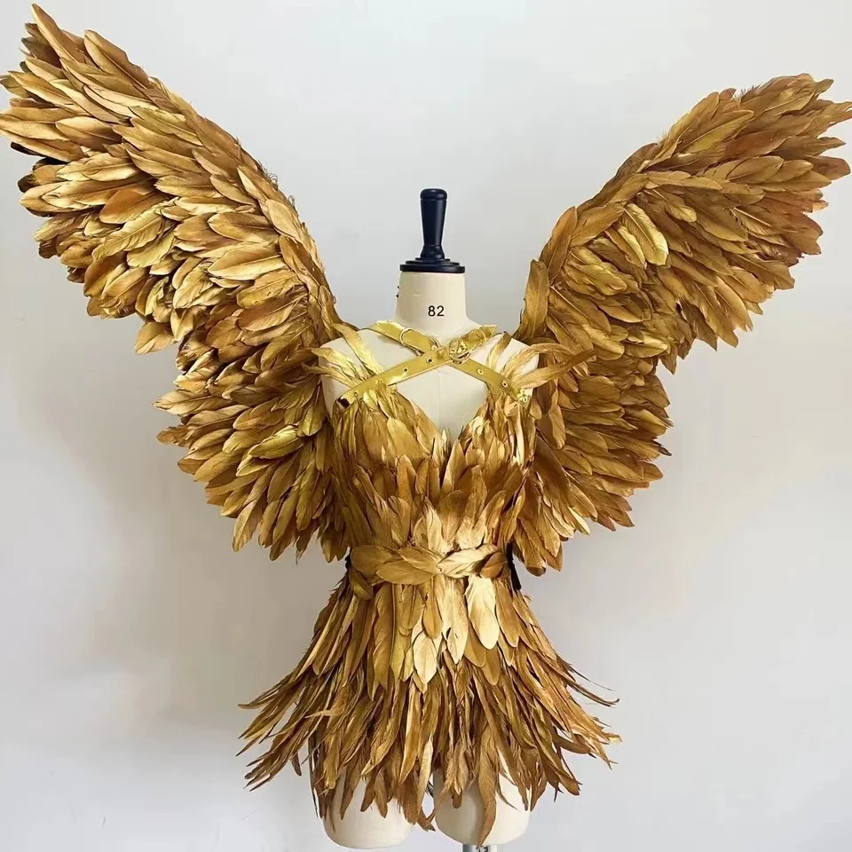 golden feather angel wings multicolor can be set Wings shooting props