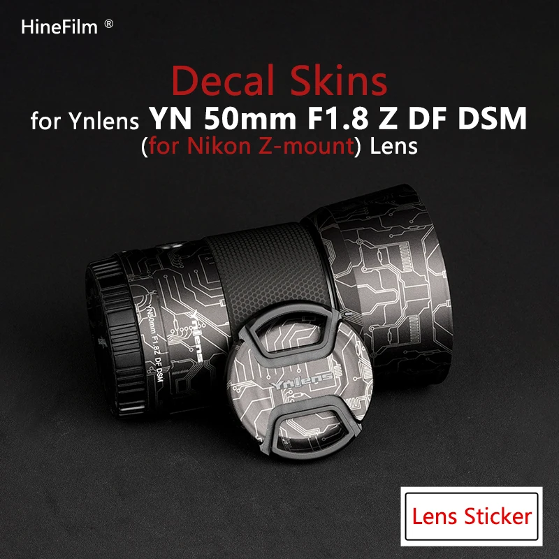 

YN 50 F1.8 Z Lens Decal Skin for YONGNUO YN 50mm F1.8 Z DF DSM Lens Decal Stickers Protector Cover Film Warp Cover Case