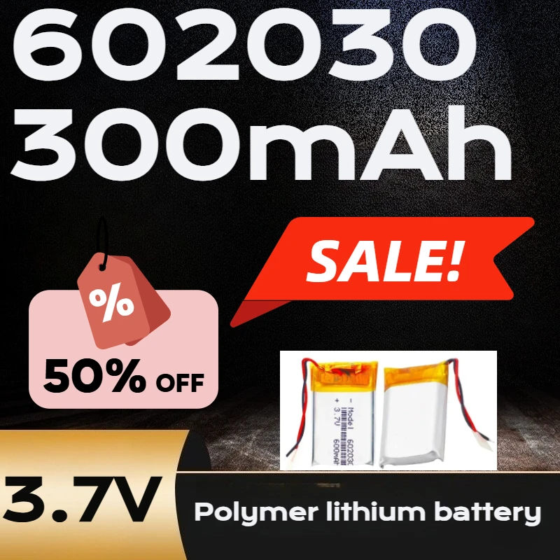 1-100 Uds 602030 600mAh 3,7 V batería de polímero de litio para máquina de juego MP3 MP4 MP5 batería de litio navegador GPS