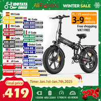 IDOTATA EU Delivery 1000W Electric Bike 48V 20AH Folding Mountain Ebike 20Inch Fat Tire Urban Commuting Electric Bicycle 36MPH