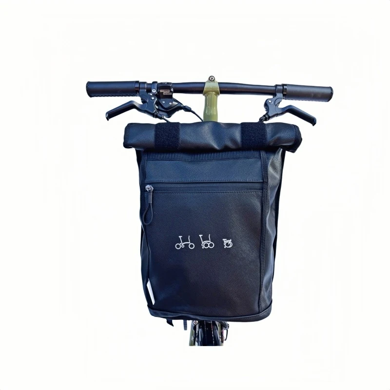 

Folding Bike Handlebar Bag Front Bag Large Capacity Convertible Backpack for Brompton & 412 Folding Bicyle