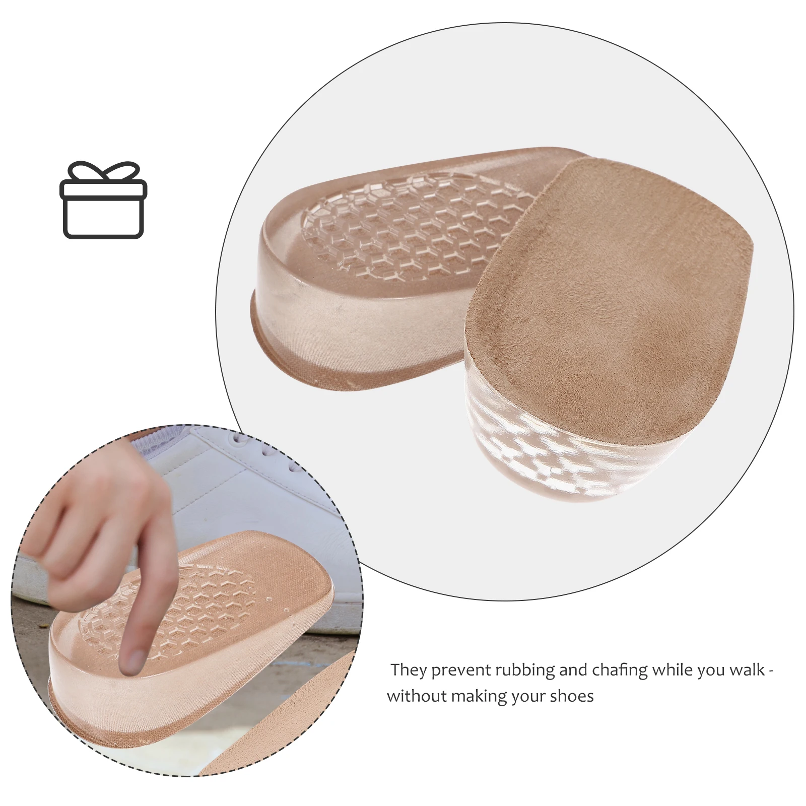 

3cm Heightening Half Insole Forefoot Cushion Pad Insert Support Cushion Anti-Slip Blister Protection for Shoes