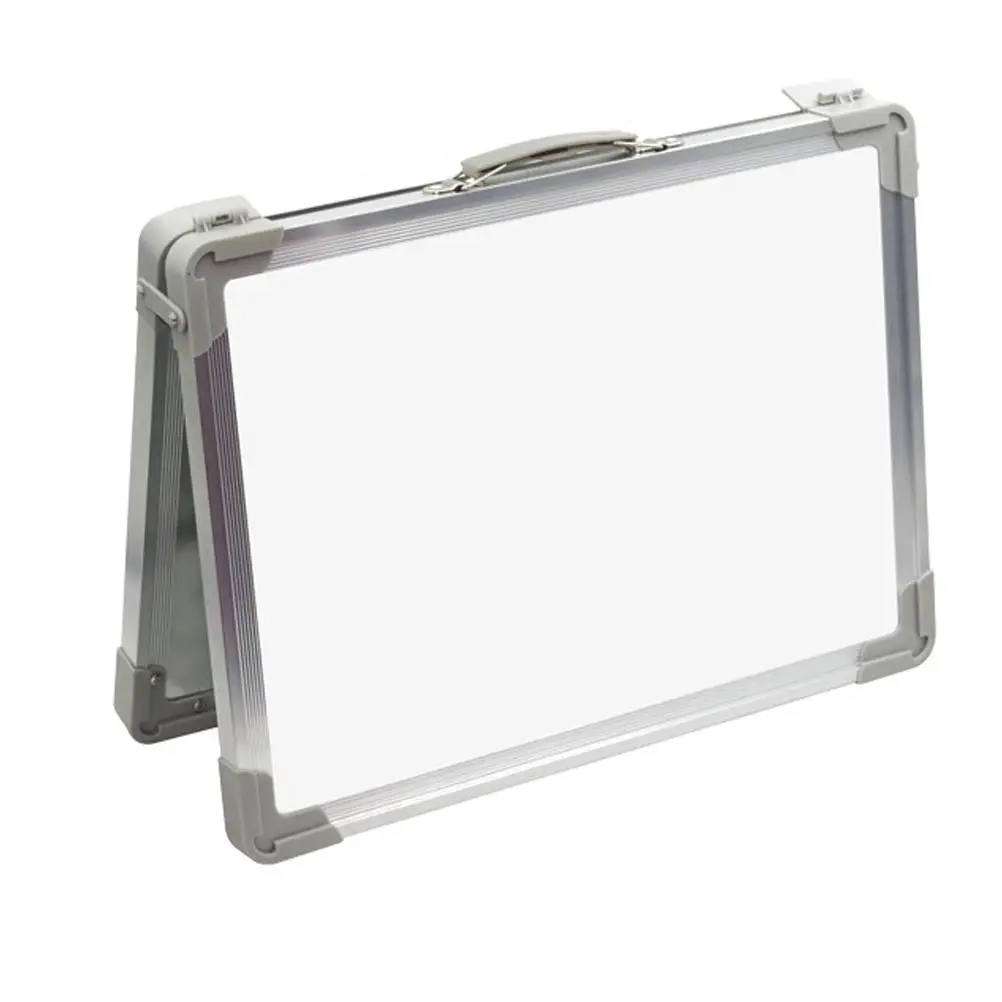 Magnetic White Board Double Sided Desktop Portable Mini Easel Bulletin Board Writing Surface Dry Wipe Plain Foldable