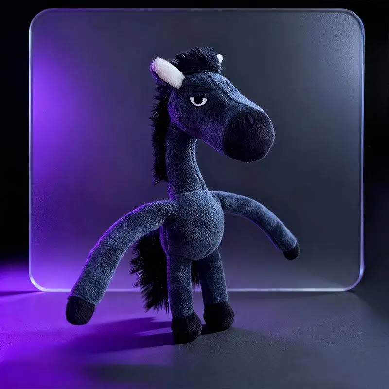 Plush Arrogance Pony Keychain For Women Bag Pendant Decor Cute Plush Horse Car Keychain Party Gift Key Ring Accessories