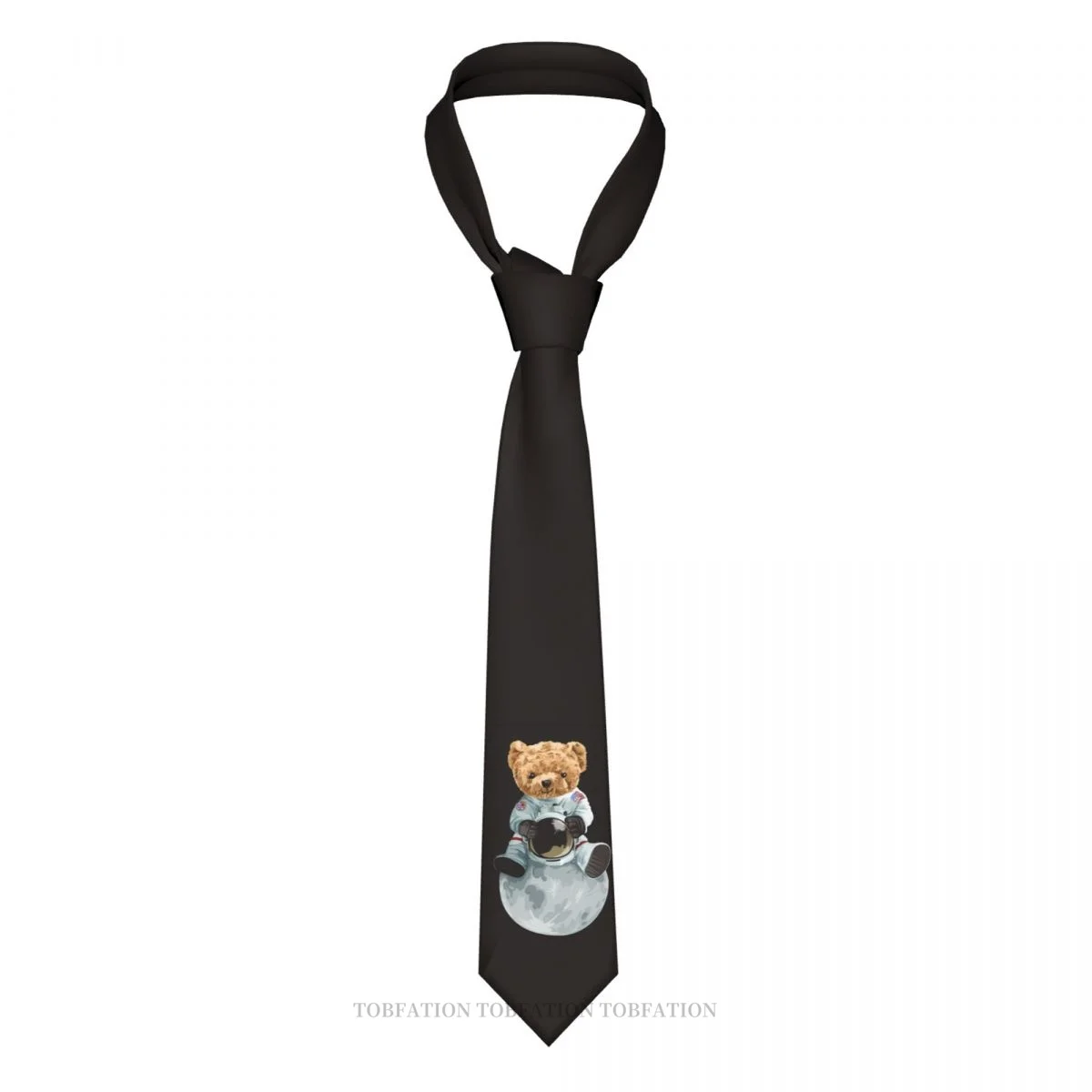 

Astronaut Teddy Bear Classic Men's Printed Polyester 8cm Width Necktie Cosplay Party Accessory