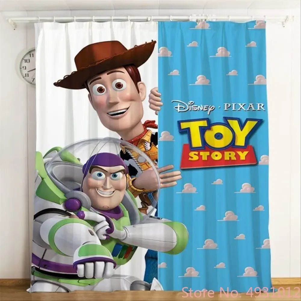 Disney Toy Story Blackout Curtain 84 Inches Long Beautiful Room Decor Easy Set Upwhite Window Drapes for Bedroom Living Room